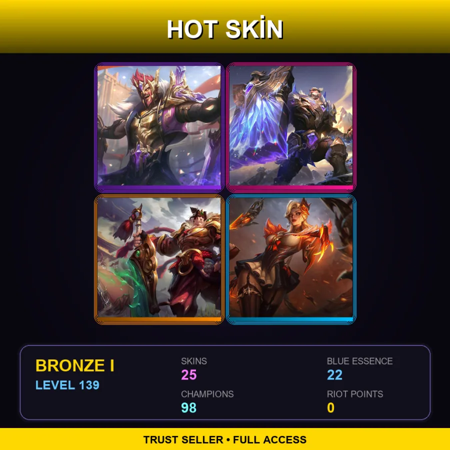 LAS | Lv139 | Bronze I | 25 Skin | 98 Champ