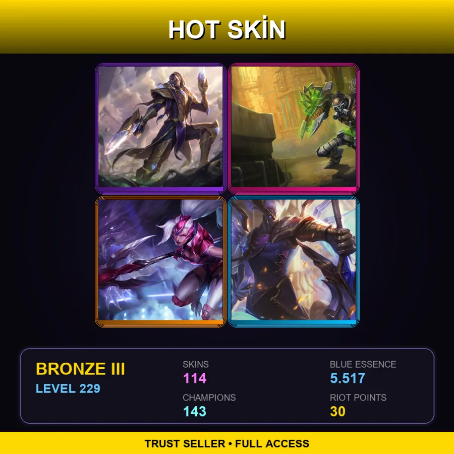 BR | Lv229 | Bronze III | 114 Skin | 143 Champ