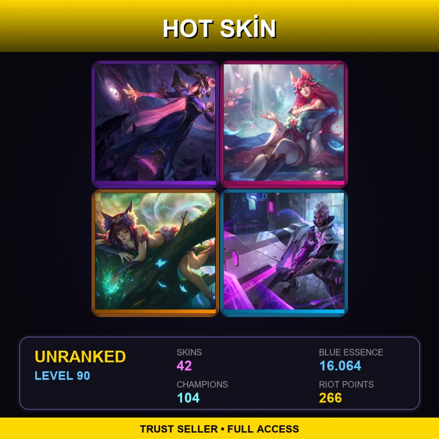EUNE | Lv90 | Unranked | 42 Skin | 104 Champ — Alien Invader Heimerdinger