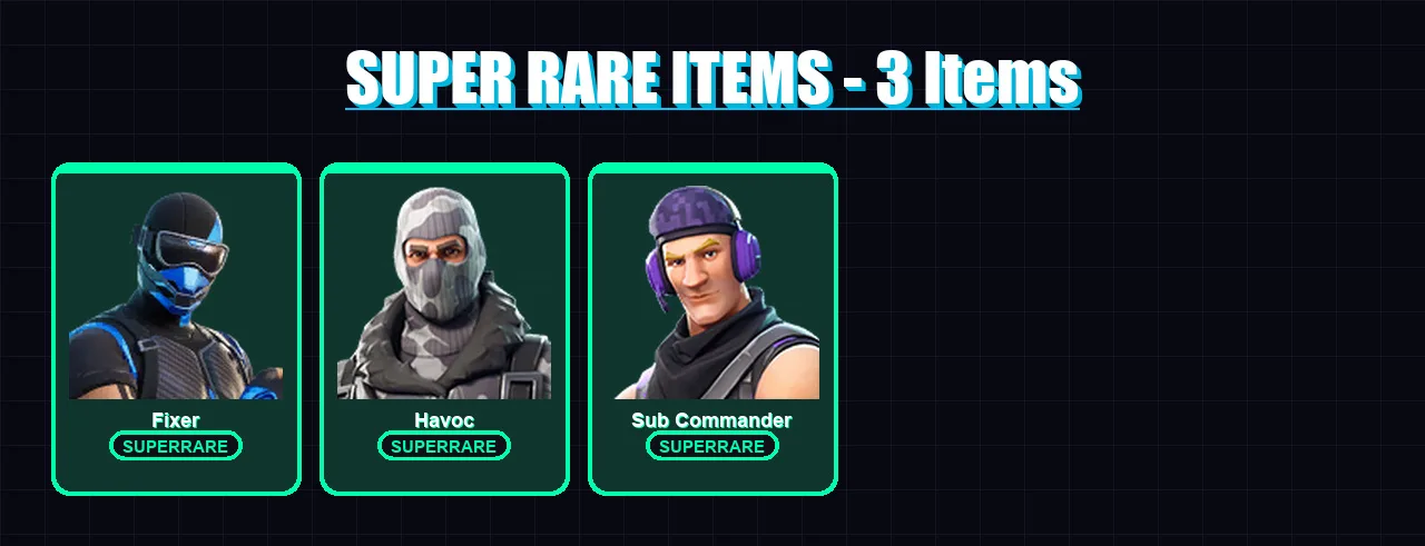 [PS4/PS5/XBOX/PC] | Fixer | Havoc | Sub Commander | The Ice King | Zenith | 130 skin | 152 pickaxe | 124 emote | 147 glider | Lv2039