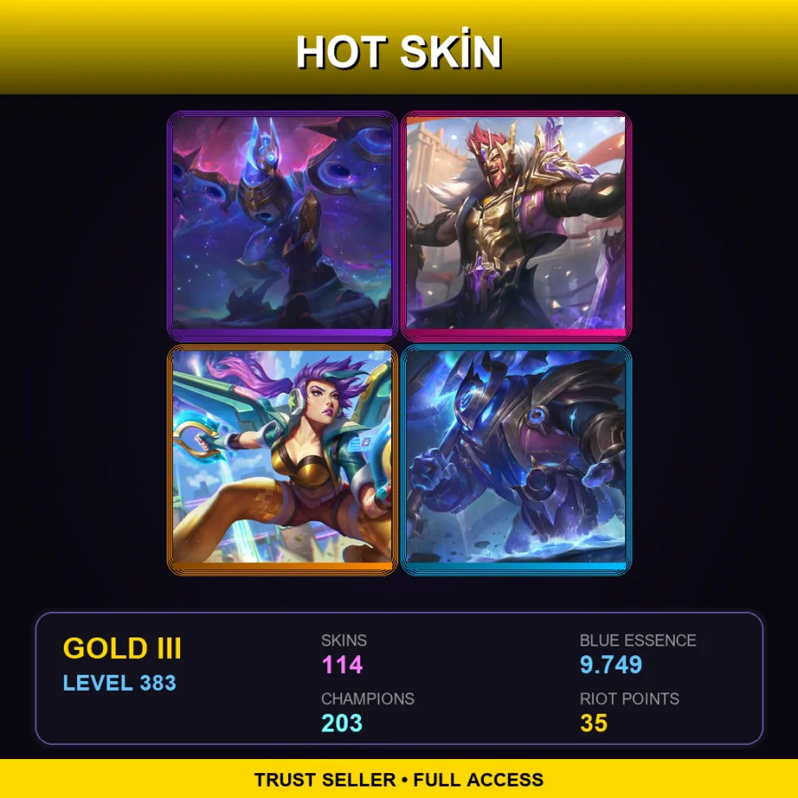 BR | Lv383 | Gold III | 114 Skin | 203 Champ