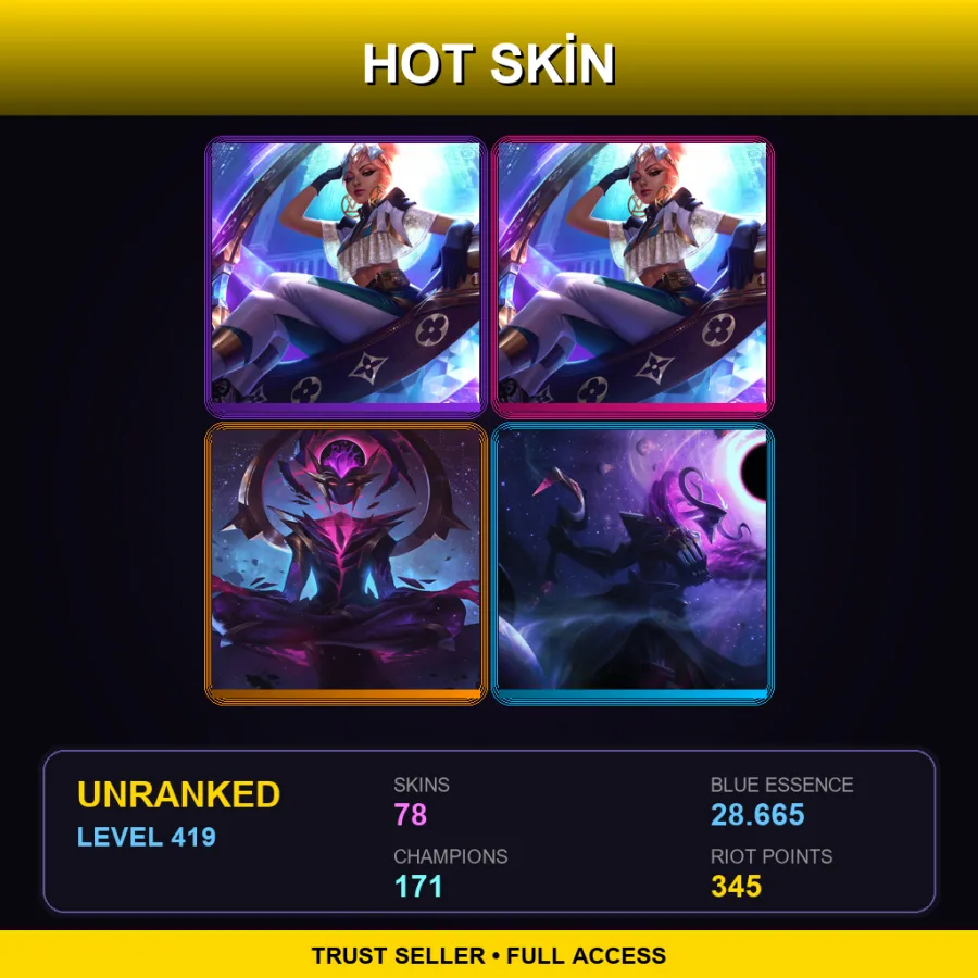 ME | Lv419 | Unranked | 78 Skin | 171 Champ