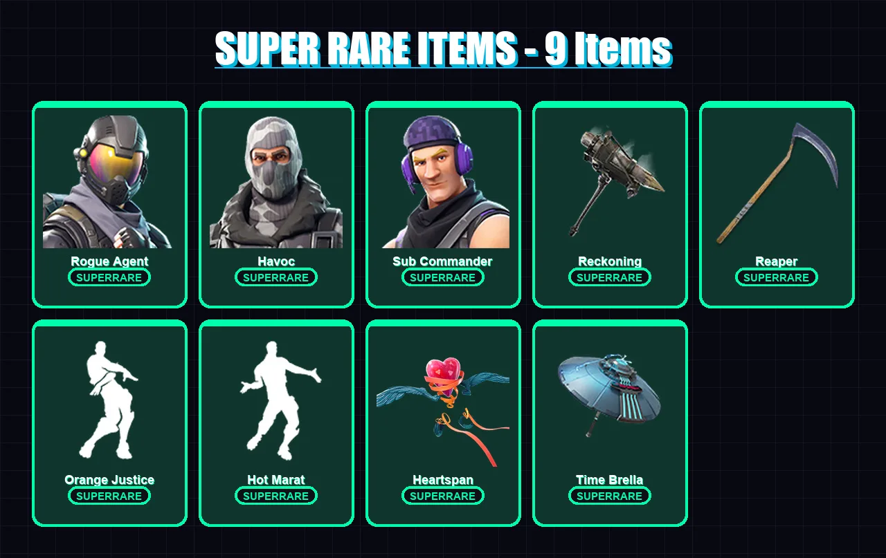 [PC/XBOX/PSN] | Rogue Agent | Havoc | Sub Commander | Zenith | Carbide | 74 skin | 54 pickaxe | 54 emote | 56 glider | Lv820