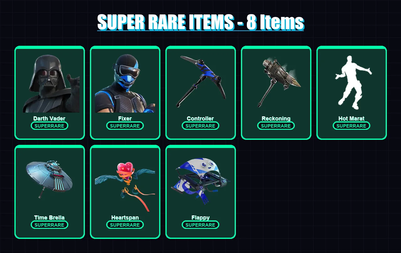 [PS4/PS5/XBOX/PC] | Darth Vader | Fixer | Omegarok | Kado Thorne | Snap | 126 skin | 134 pickaxe | 133 emote | 129 glider | Lv2060