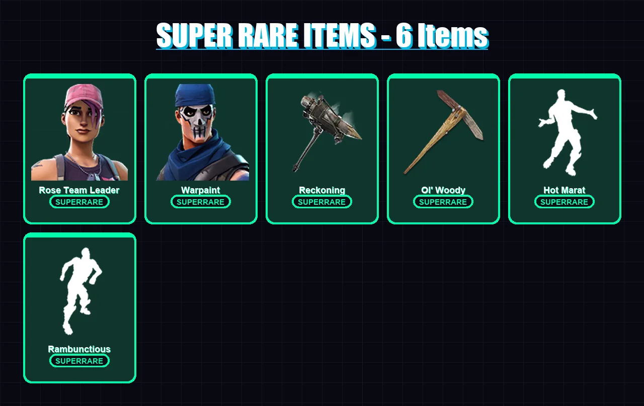 [PC/XBOX/PSN] | Rose Team Leader | Warpaint | Deadpool | Gear Specialist Maya | Fusion | 21 skin | 28 pickaxe | 40 emote | 36 glider | Lv484