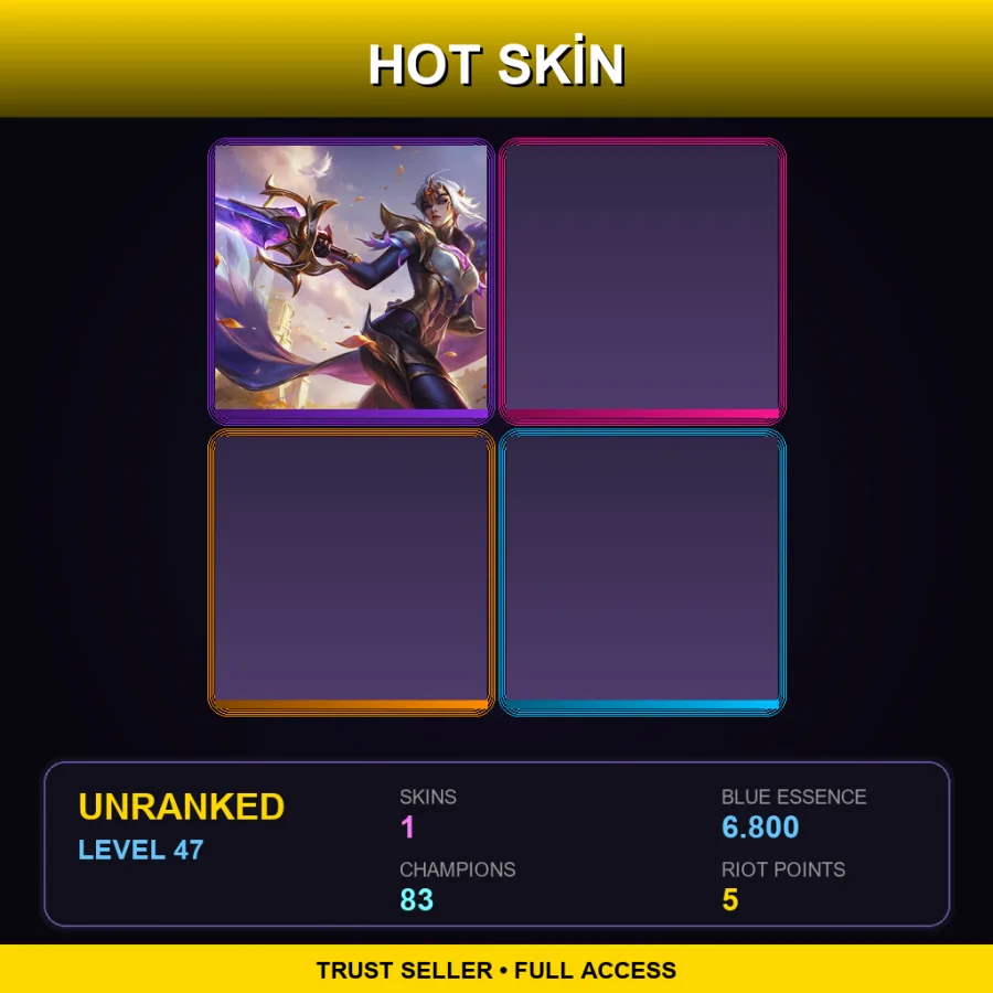 JP | Lv47 | Unranked | 1 Skin | 83 Champ