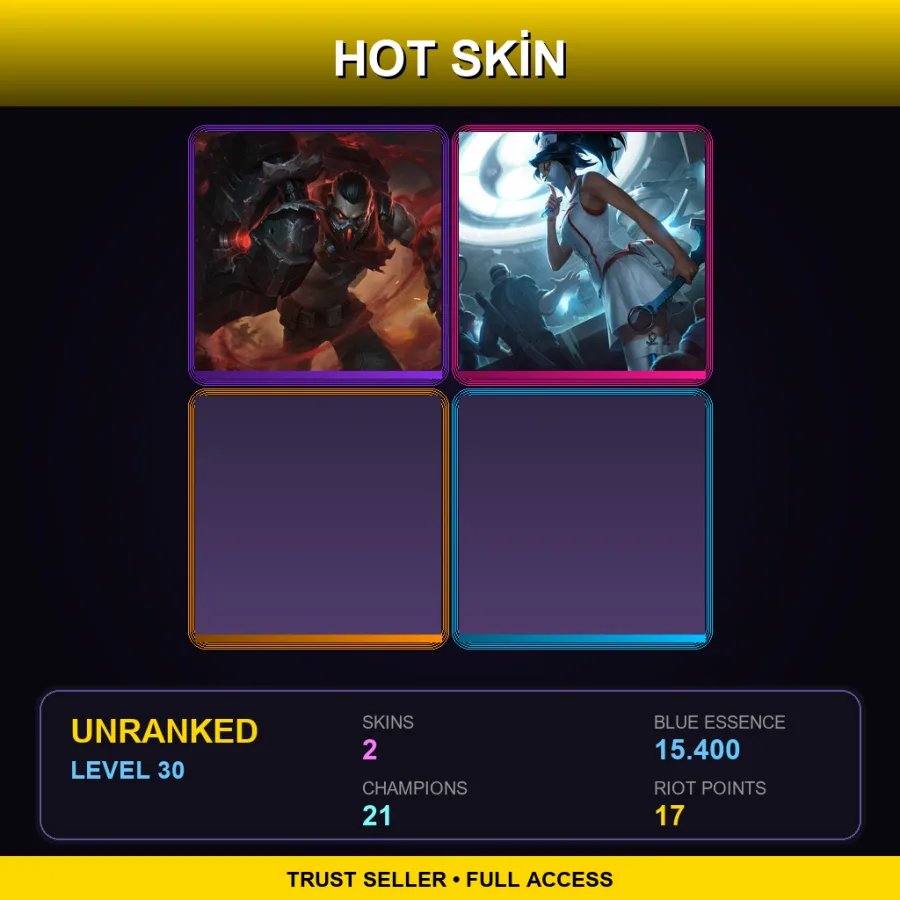 TR | Resistance Singed | Nurse Akali | 2 Skin | 21 Champ | Lv30