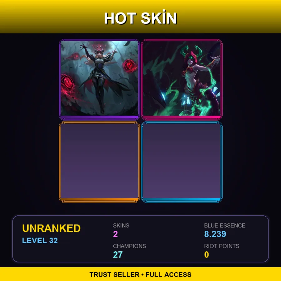 LAS | Lv32 | Unranked | 2 Skin | 27 Champ — Coven Syndra