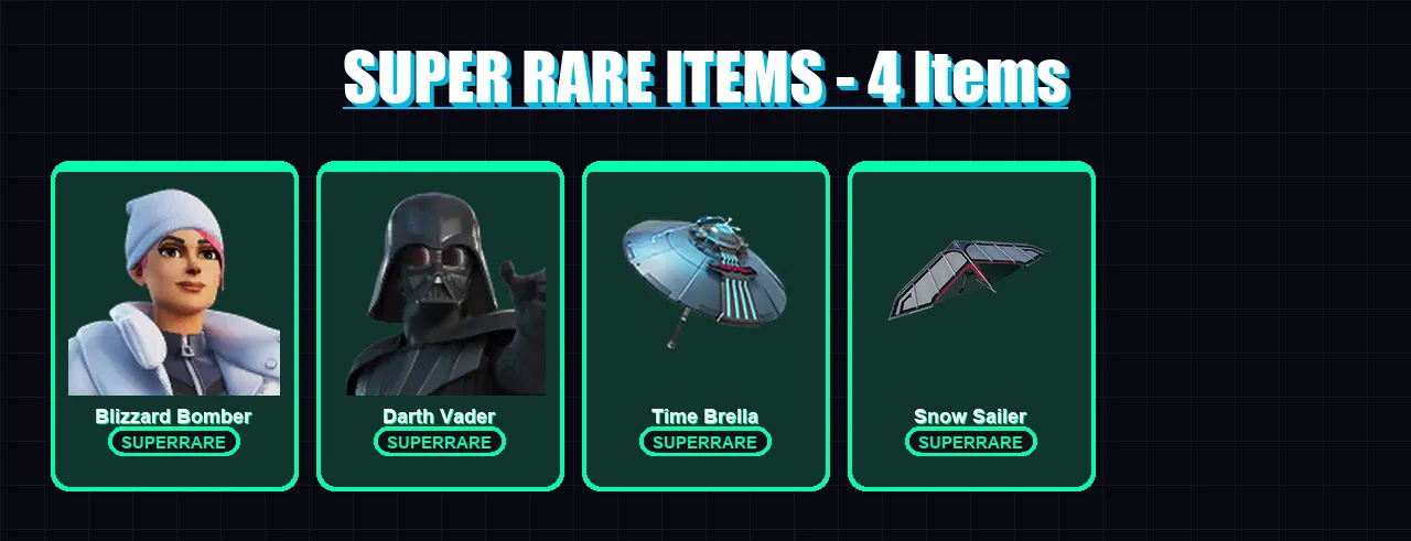 [PC] | Blizzard Bomber | Darth Vader | Mizuki | Raz | Renzo the Destroyer | 162 skin | 198 pickaxe | 168 emote | 156 glider | Lv3166