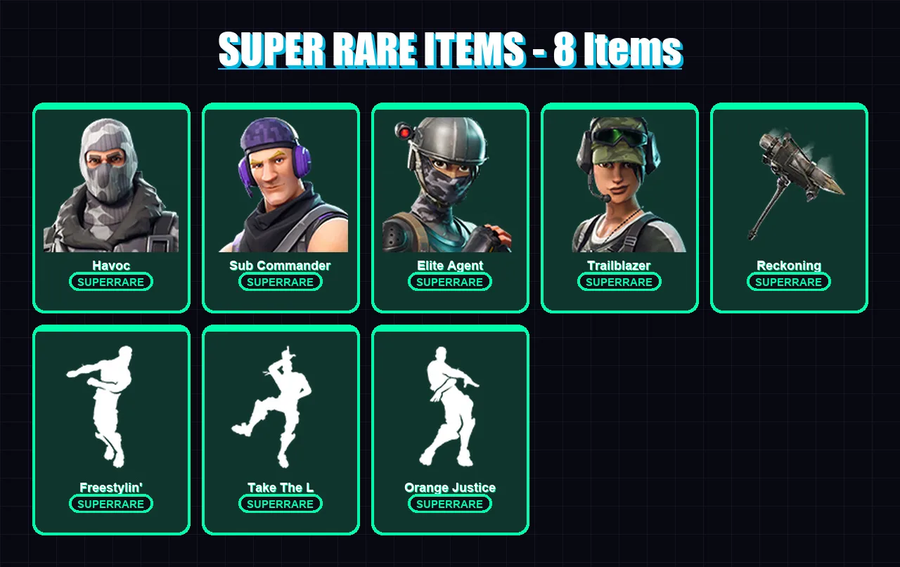 [PC/PSN] | Havoc | Sub Commander | Elite Agent | Trailblazer | The Ice King | 55 skin | 31 pickaxe | 47 emote | 41 glider | Lv534
