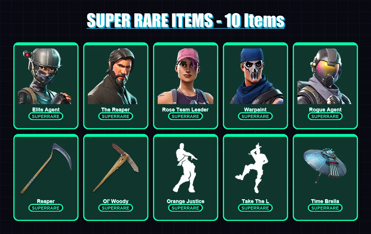 [PC/PSN] | Elite Agent | The Reaper | Rose Team Leader | Warpaint | Rogue Agent | 101 skin | 90 pickaxe | 76 emote | 68 glider | Lv823