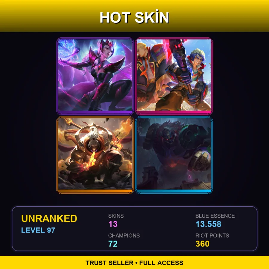 LAN | Lv97 | Unranked | 13 Skin | 72 Champ — Battle Academia Wukong