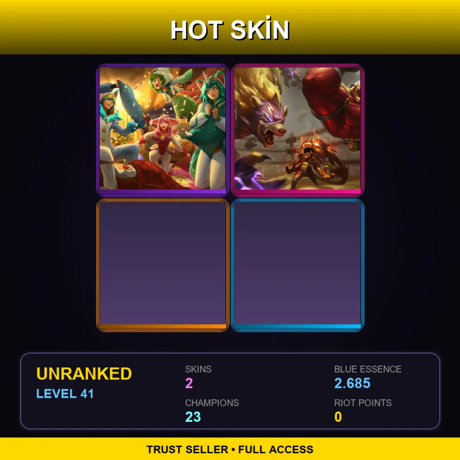 EUW | Lv41 | Unranked | 2 Skin | 23 Champ
