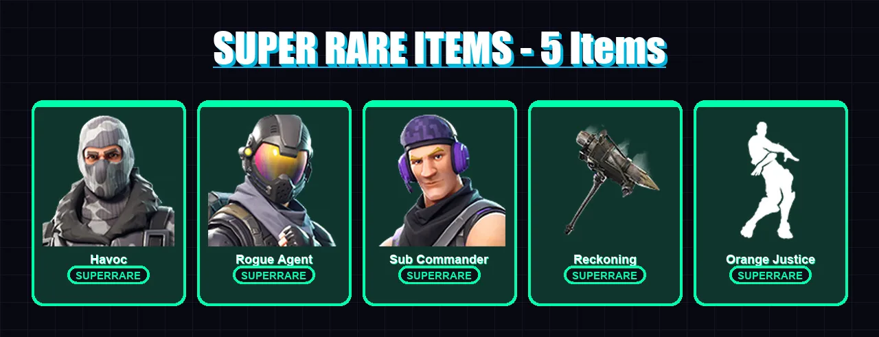 [PS4/PS5/XBOX/PC] | Havoc | Rogue Agent | Sub Commander | Carbide | Blackheart | 32 skin | 37 pickaxe | 32 emote | 37 glider | Lv566