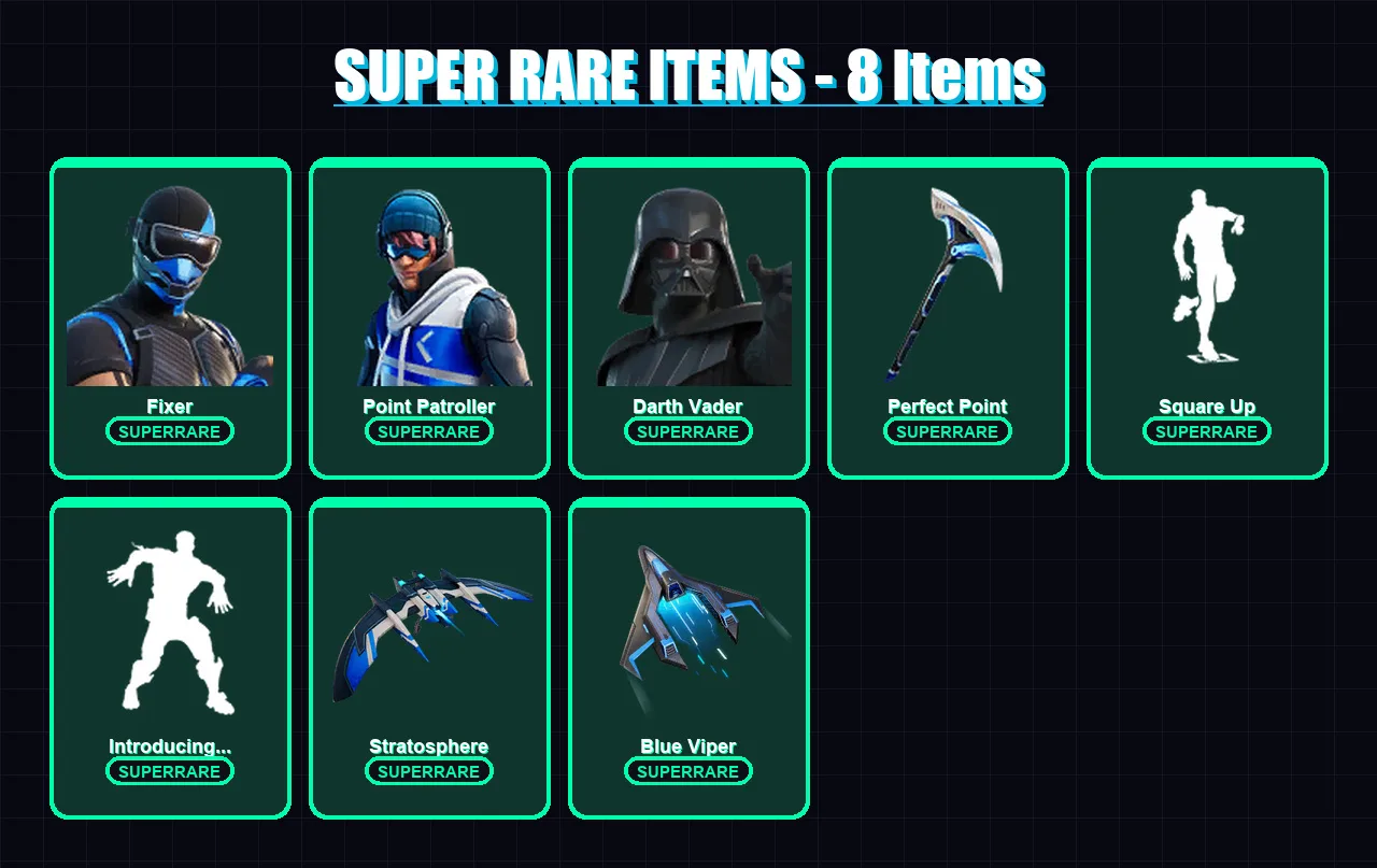 [PS4/PS5/XBOX/PC] | Fixer | Point Patroller | Darth Vader | Hades | Malik | 23 skin | 33 pickaxe | 28 emote | 36 glider | Lv359