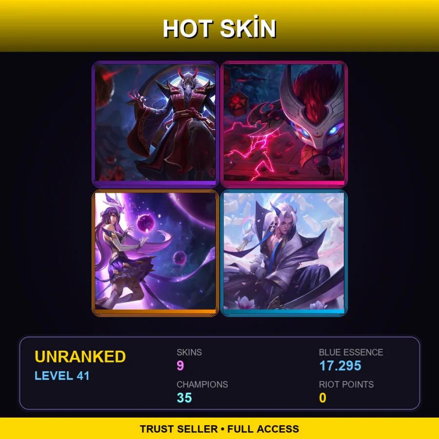 NA | Lv41 | Unranked | 9 Skin | 35 Champ