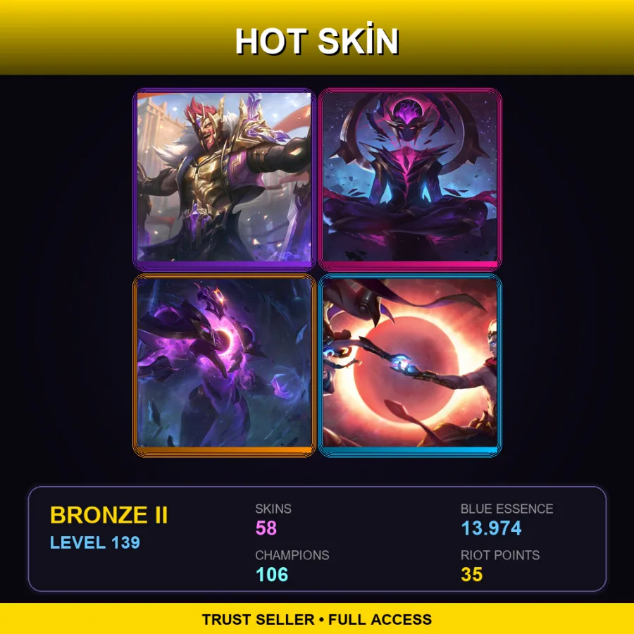 LAS | Lv139 | Bronze II | 58 Skin | 106 Champ