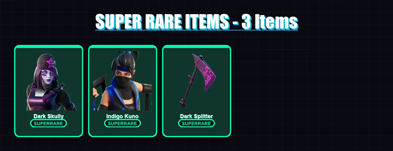 [PC/XBOX/PSN] | Dark Skully | Indigo Kuno | The Foundation | Ronin | Peelverine | 70 skin | 99 pickaxe | 57 emote | 58 glider | Lv782