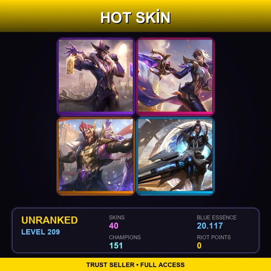 LAN | Lv209 | Unranked | 40 Skin | 151 Champ — Winterblessed Senna