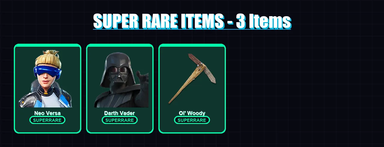[PS4/PS5/XBOX/PC] | Neo Versa | Darth Vader | Malik | Snap | Era | 132 skin | 165 pickaxe | 135 emote | 135 glider | Lv2100