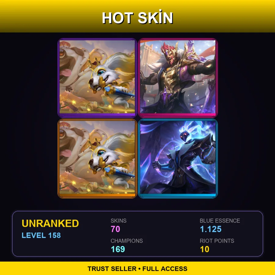 EUNE | Lv158 | Unranked | 70 Skin | 169 Champ — Debonair Zed