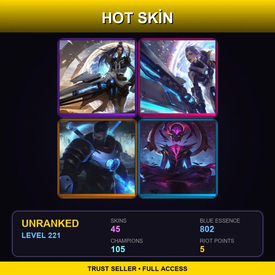 LAN | Lv221 | Unranked | 45 Skin | 105 Champ — Worlds 2015 Kalista