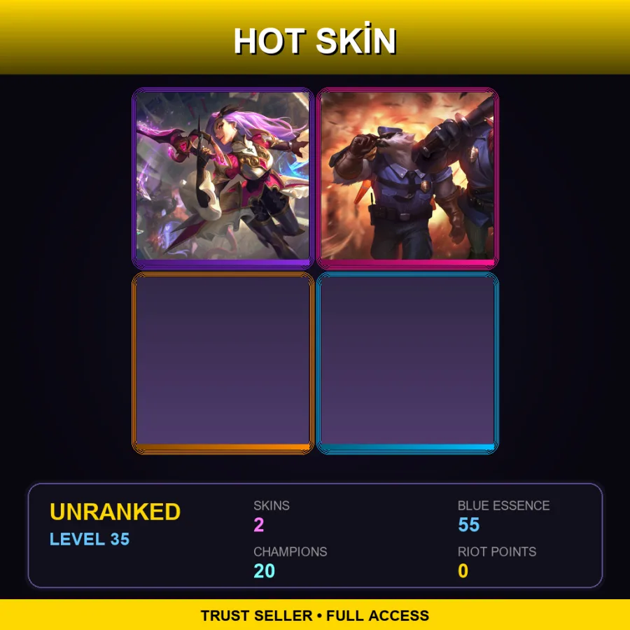 BR | Lv35 | Unranked | 2 Skin | 20 Champ