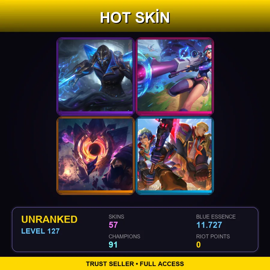 VN | Lv127 | Unranked | 57 Skin | 91 Champ