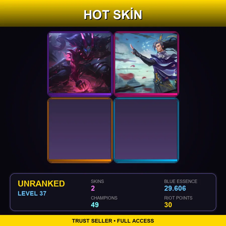 EUW | Lv37 | Unranked | 2 Skin | 49 Champ