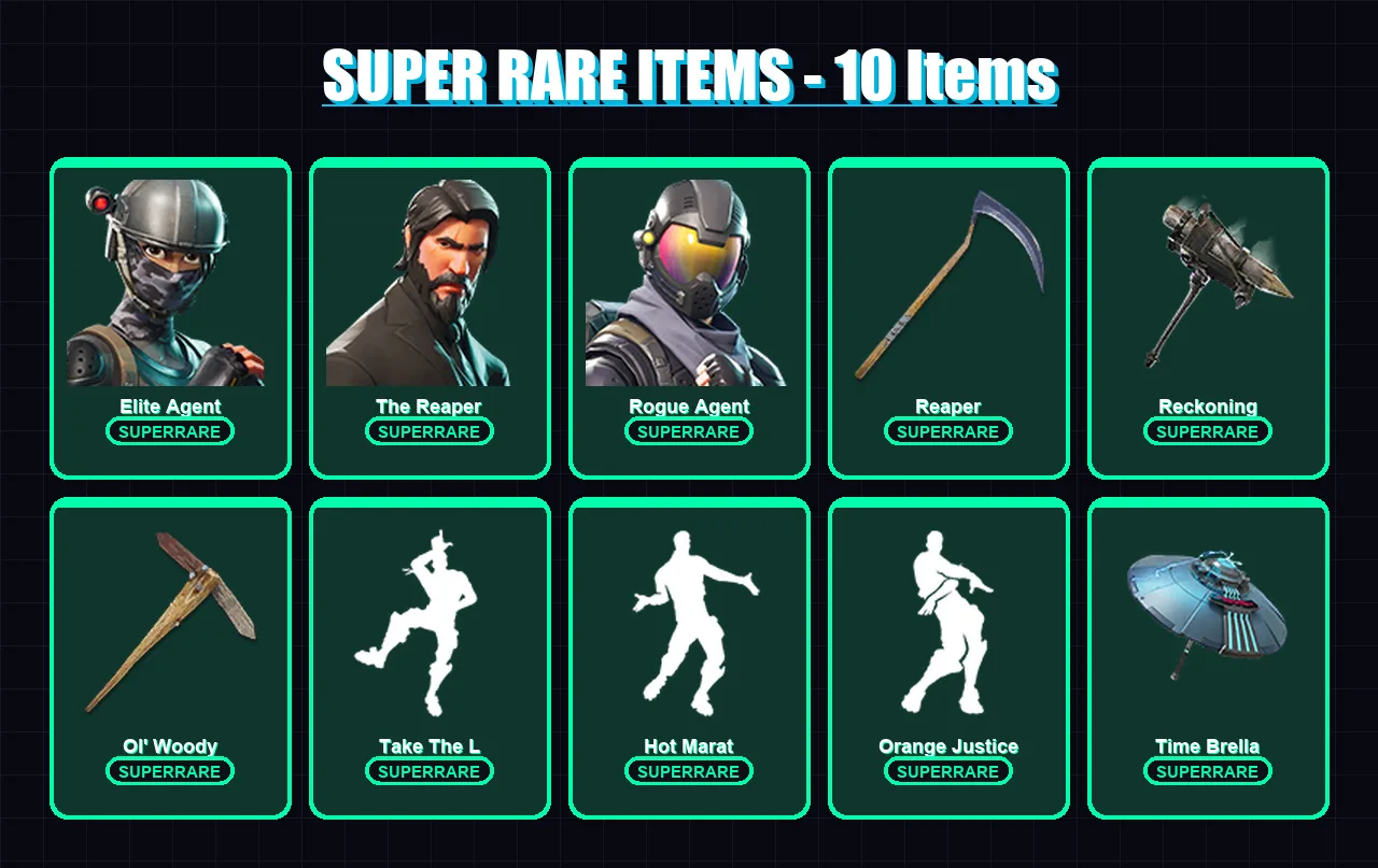 [PC/XBOX/PSN] | Elite Agent | The Reaper | Rogue Agent | Carbide | Love Ranger | 36 skin | 40 pickaxe | 42 emote | 49 glider | Lv854 — Fortnite account