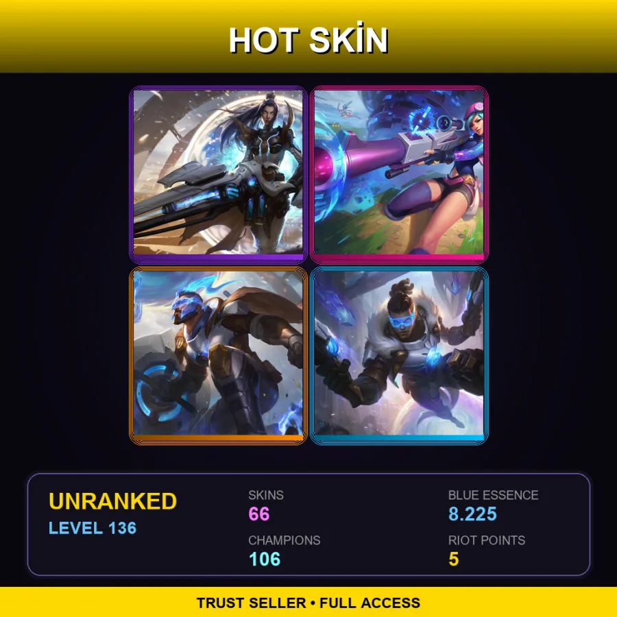 VN | Lv136 | Unranked | 66 Skin | 106 Champ