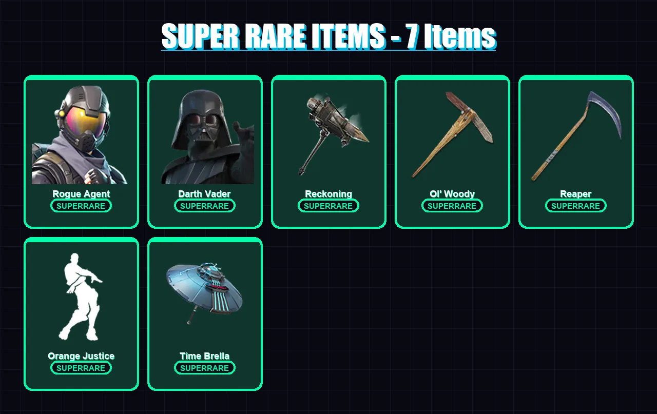 [PC/XBOX/PSN] | Rogue Agent | Darth Vader | Fallen Love Ranger | Carbide | The Imagined | 84 skin | 80 pickaxe | 75 emote | 85 glider | Lv1439