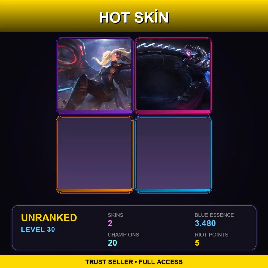 TR | Lv30 | Unranked | 2 Skin | 20 Champ
