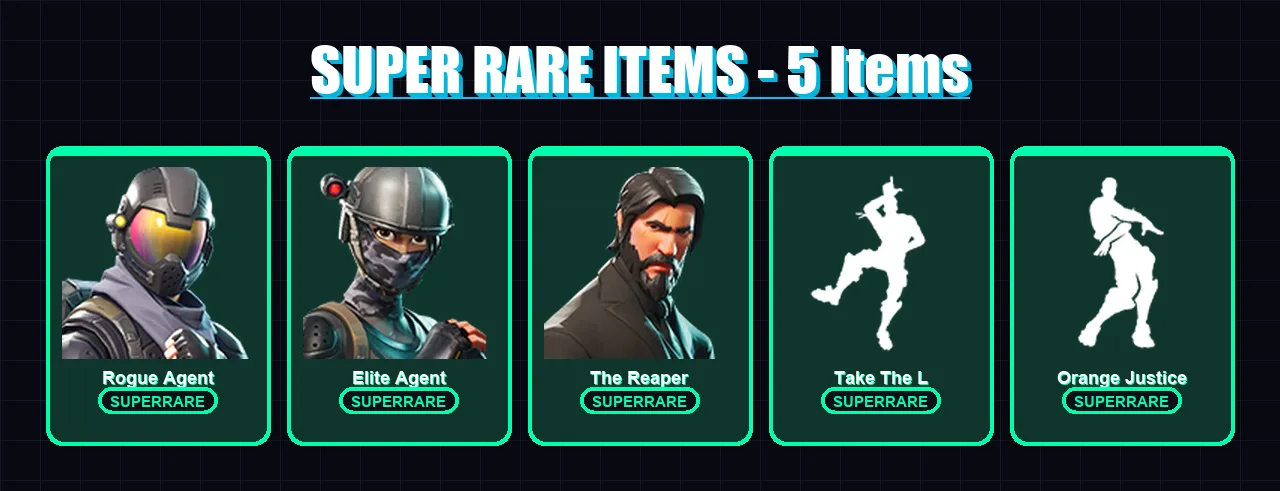 [PS4/PS5/XBOX/PC] | Rogue Agent | Elite Agent | The Reaper | Carbide | Love Ranger | 21 skin | 16 pickaxe | 17 emote | 18 glider | Lv320