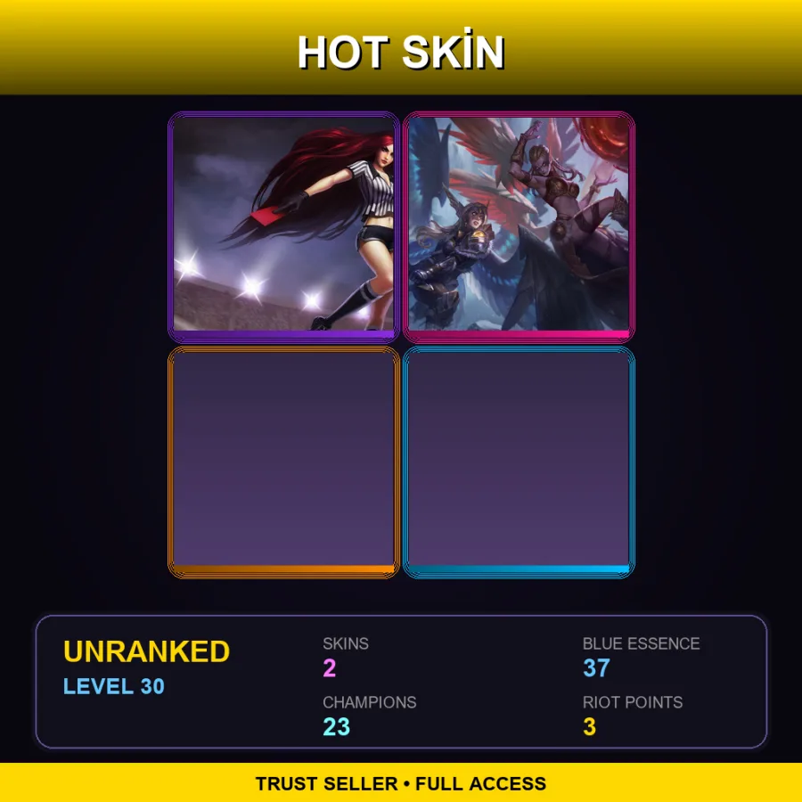 TR | Lv30 | Unranked | 2 Skin | 23 Champ