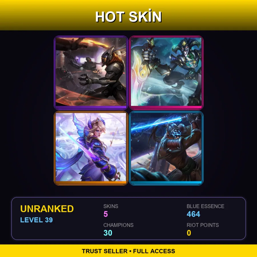 LAS | Lv39 | Unranked | 5 Skin | 30 Champ — Chosen Master Yi