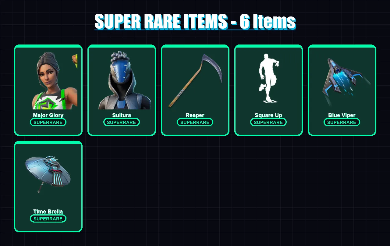[PC/XBOX] | Major Glory | Sultura | Eternal Knight | Menace | The Ageless | 77 skin | 84 pickaxe | 65 emote | 69 glider | Lv1107