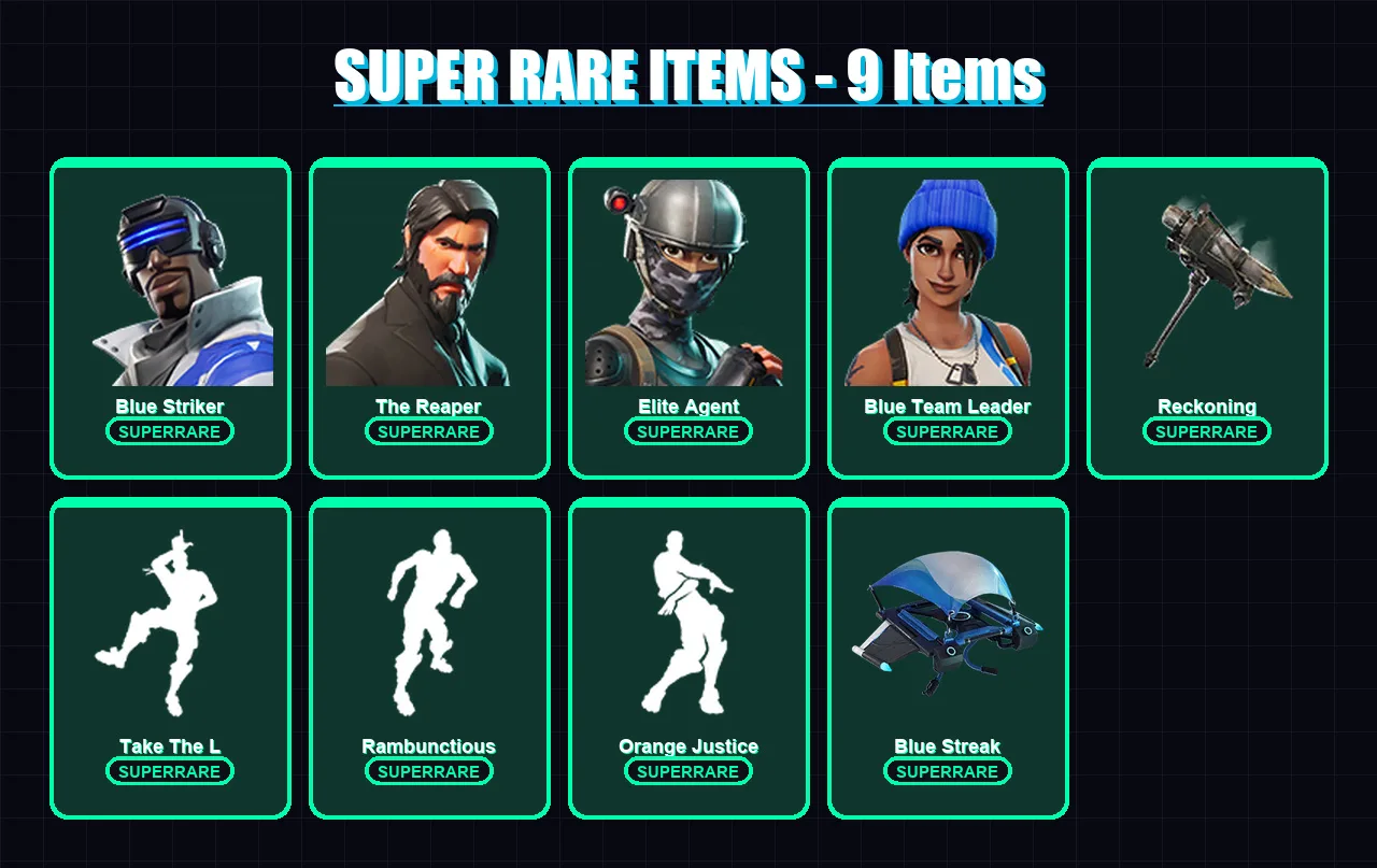 [PS4/PS5/XBOX/PC] | Blue Striker | The Reaper | Elite Agent | Blue Team Leader | Valor | 70 skin | 60 pickaxe | 79 emote | 68 glider | Lv804