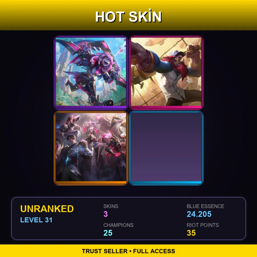 EUW | Lv31 | Unranked | 3 Skin | 25 Champ — T1 Orianna