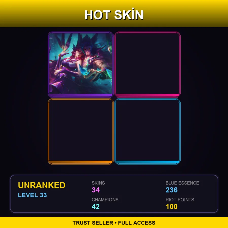 LAS | Lv33 | Unranked | 34 Skin | 42 Champ