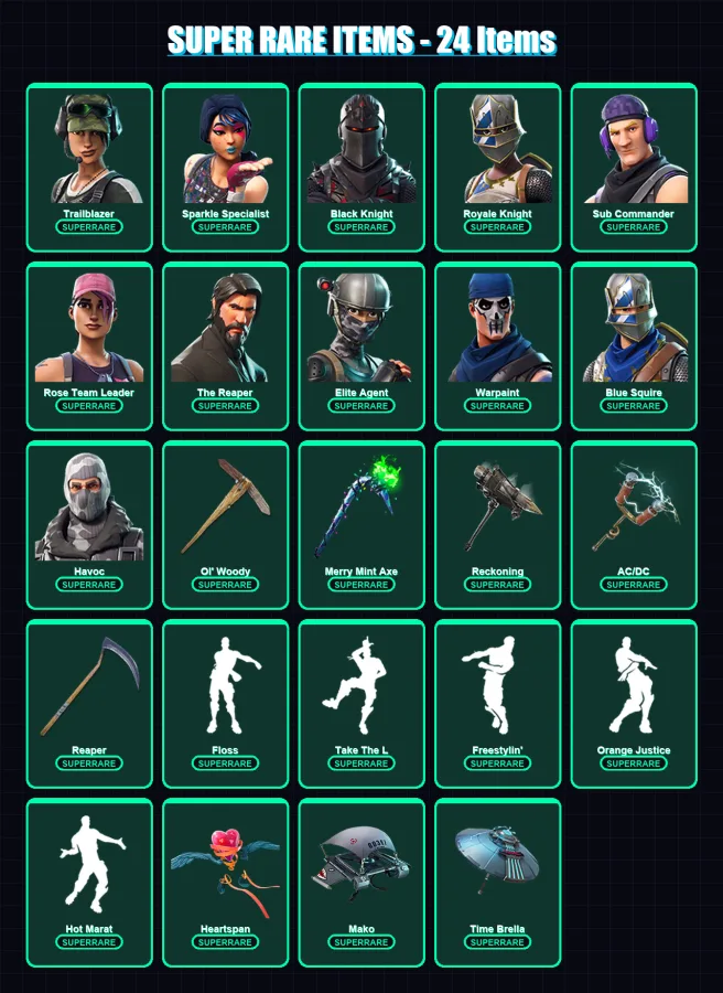 [PC/XBOX/PSN] | Trailblazer | Sparkle Specialist | OG Skull Trooper | 113 skin | Lv939
