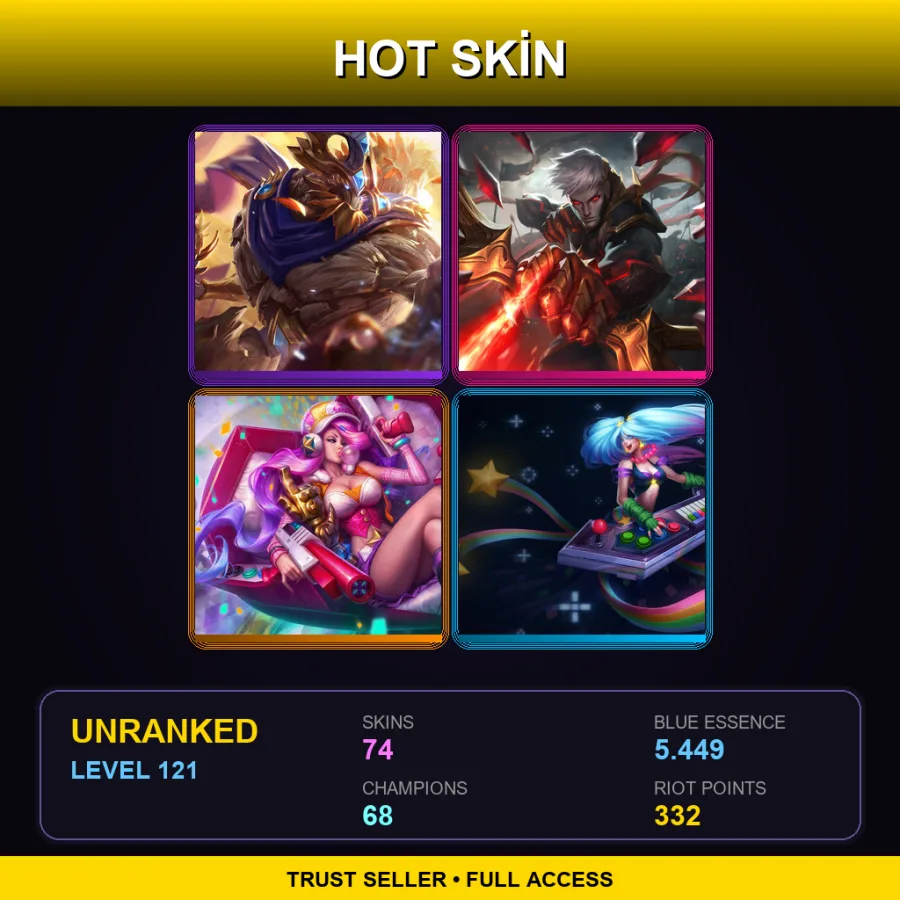 LAS | Lv121 | Unranked | 74 Skin | 68 Champ