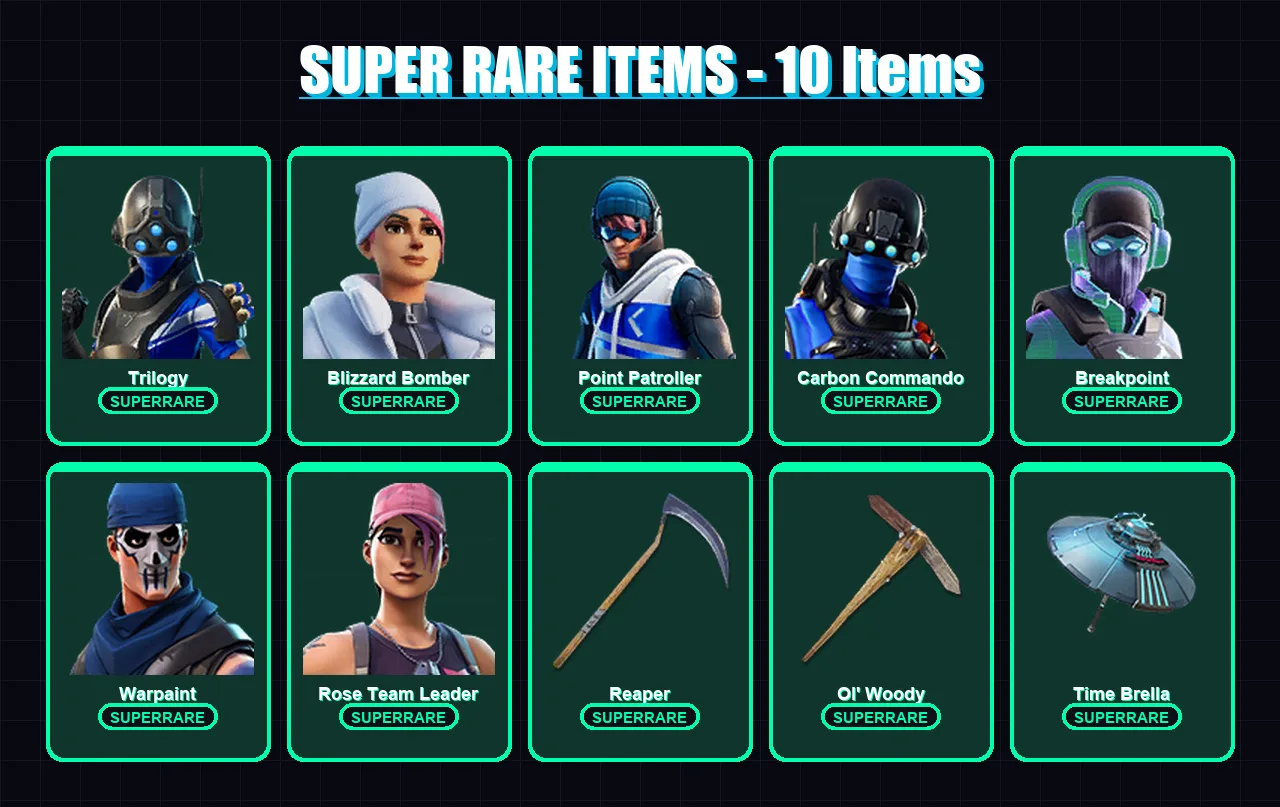 [PC/XBOX/PSN] | Trilogy | Blizzard Bomber | Point Patroller | Carbon Commando | Breakpoint | 109 skin | 121 pickaxe | 131 emote | 107 glider | Lv173