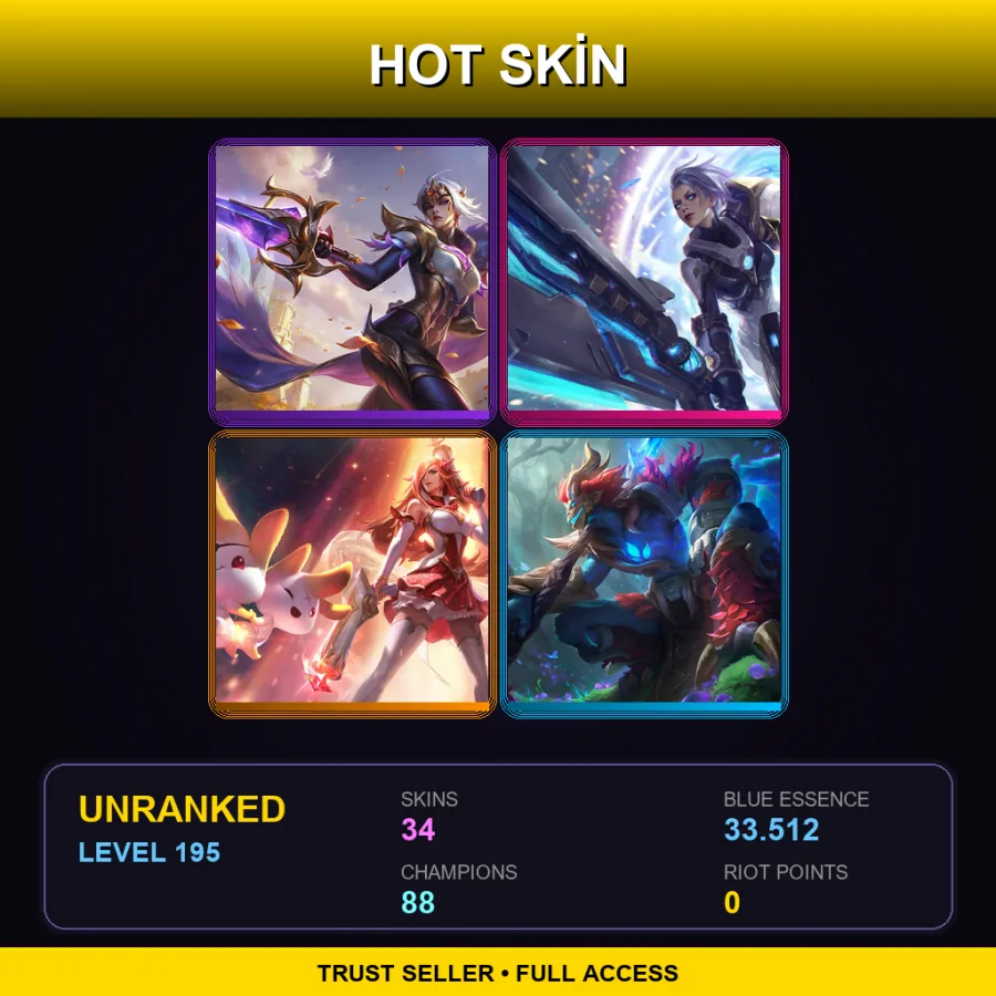 LAN | Lv195 | Unranked | 34 Skin | 88 Champ — Firecracker Teemo