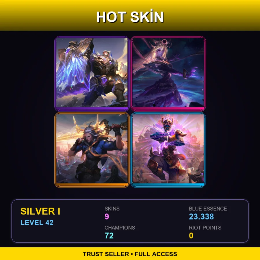 NA | Lv42 | Silver I | 9 Skin | 72 Champ