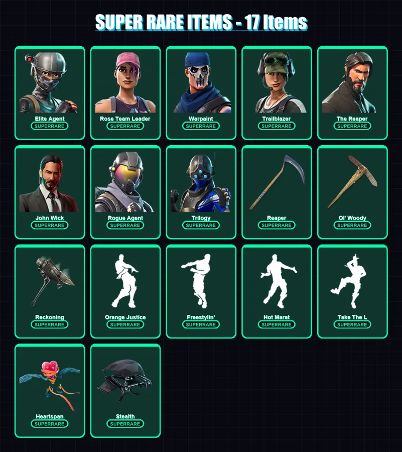 [PC/XBOX/PSN] | Elite Agent | Rose Team Leader | Warpaint | Trailblazer | The Reaper | 185 skin | 152 pickaxe | 118 emote | 128 glider | Lv1333 — Fortnite account