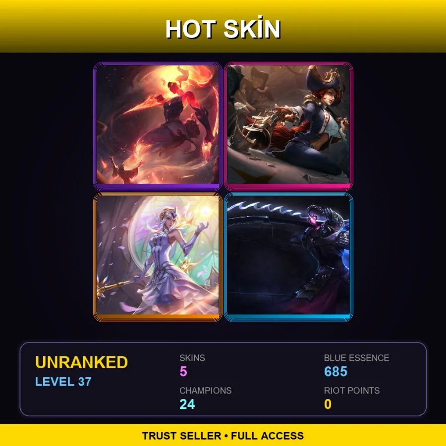 LAS | Lv37 | Unranked | 5 Skin | 24 Champ