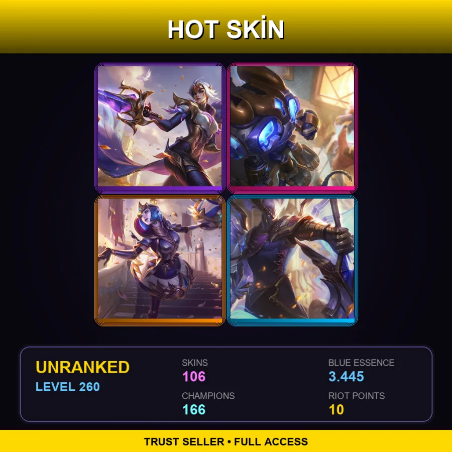 LAN | Lv260 | Unranked | 106 Skin | 166 Champ — Armored Titan Nasus