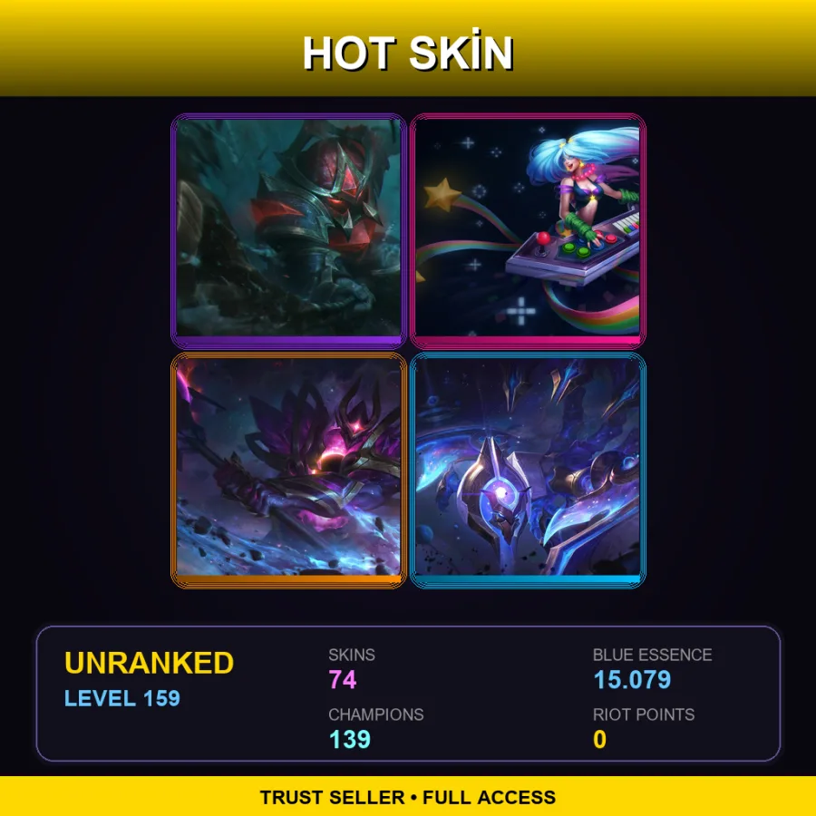 SG | Lv159 | Unranked | 74 Skin | 139 Champ — Battle Academia Wukong