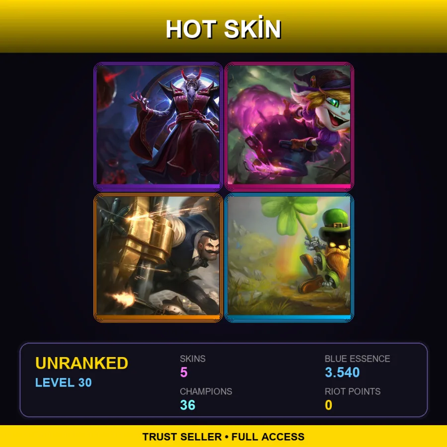 LAS | Lv30 | Unranked | 5 Skin | 36 Champ